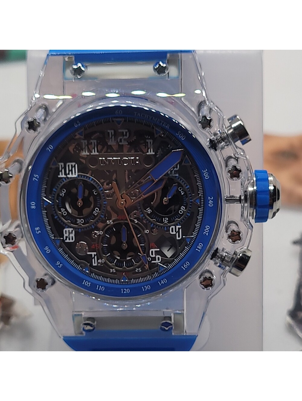 466 INVICTA RACING VAULTHAN MIAMI EDITION RARE BLUE Ghost Bezel